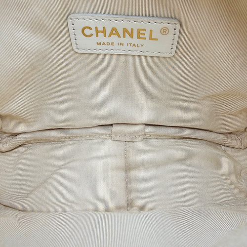 Small Quilted Caviar Camera in off white  White Crossbody Bag in Calfskin Gold hardware CL2601-18791 7