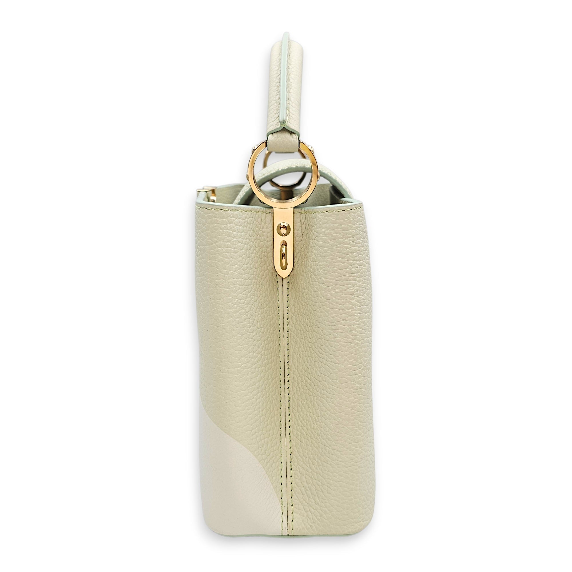 Capucines BB Giant Monogram Flowers  26 Green Top Handle Bag Gold hardware CL2601-18802 5