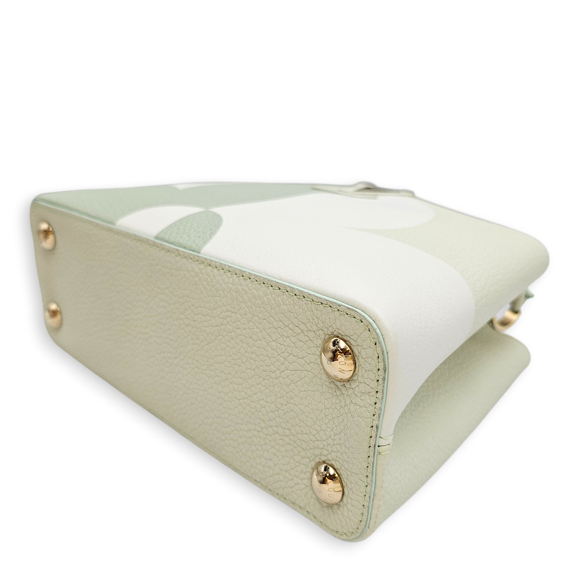 Capucines BB Giant Monogram Flowers  26 Green Top Handle Bag Gold hardware CL2601-18802 8