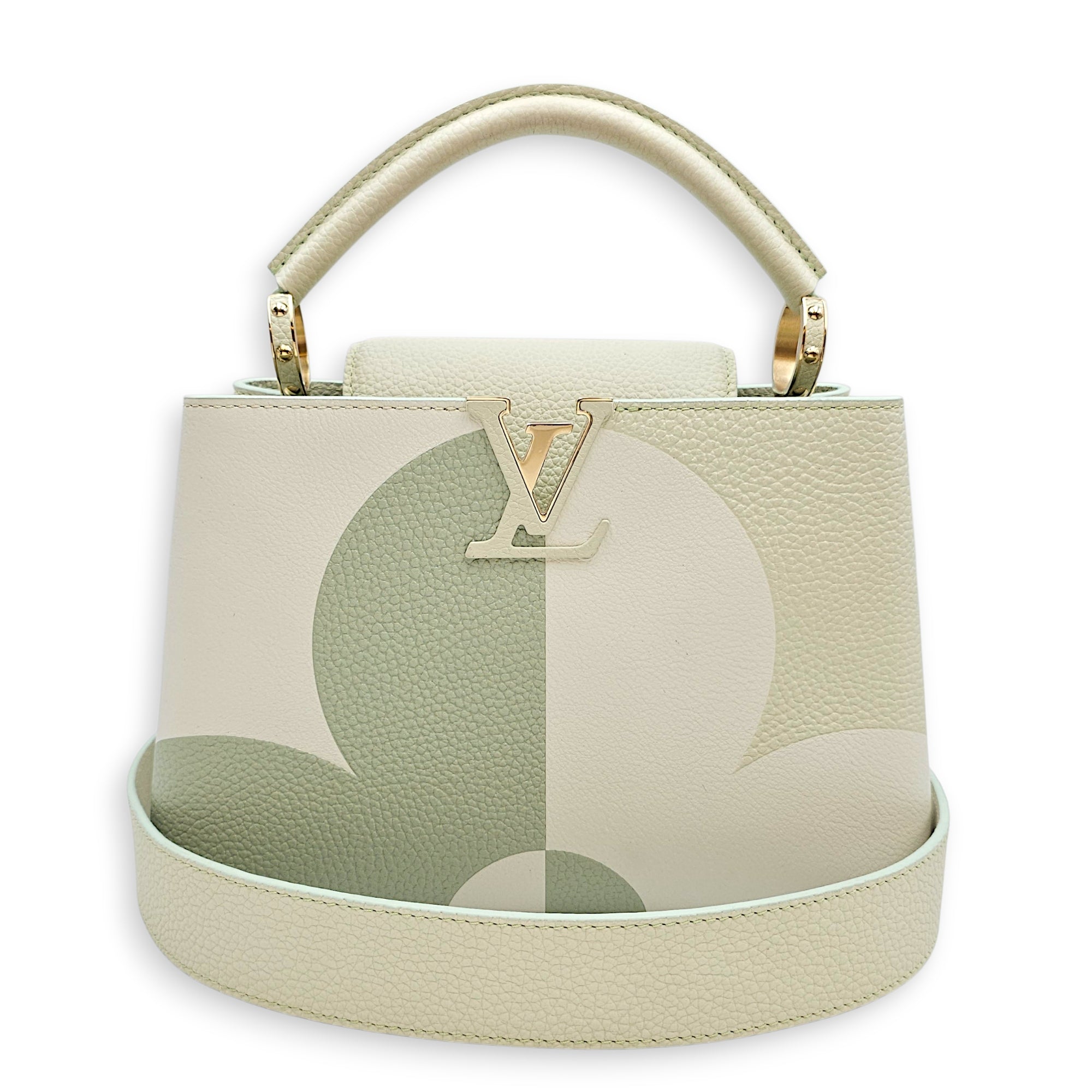 Capucines BB Giant Monogram Flowers  26 Green Top Handle Bag Gold hardware CL2601-18802 3