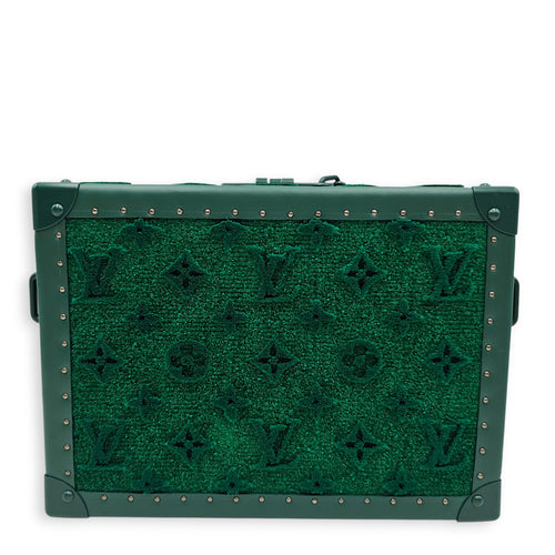LV Monogram Tuffetage Clutch Box  22 Green Clutch in Calfskin Enamel hardware CL2601-18806 1