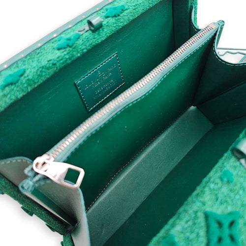 LV Monogram Tuffetage Clutch Box  22 Green Clutch in Calfskin Enamel hardware CL2601-18806 7