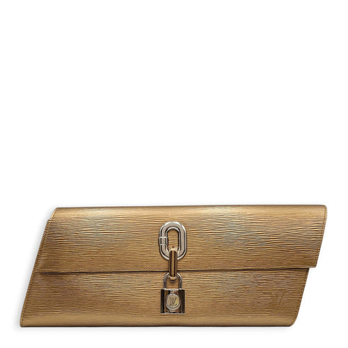 Blade Clutch in Gold  Gold Clutch in Epi Leather Silver hardware CL2601-18810 1