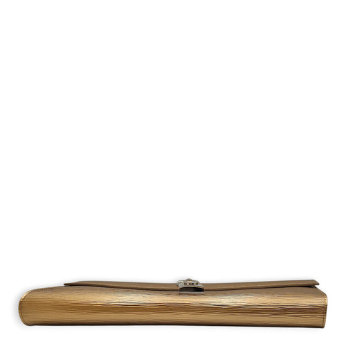 Blade Clutch in Gold  Gold Clutch in Epi Leather Silver hardware CL2601-18810 4