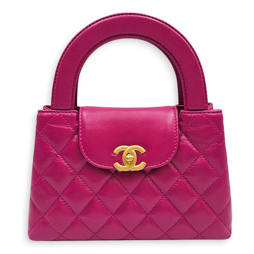 Quilted CC Kelly Mini Pink Crossbody Bag in Calfskin Gold hardware CL2601-18812 1