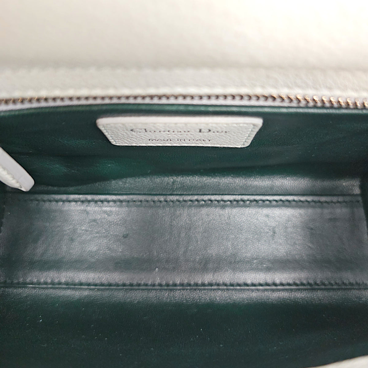 Mini Lady Dior  Blue Top Handle Bag in Calfskin Silver hardware