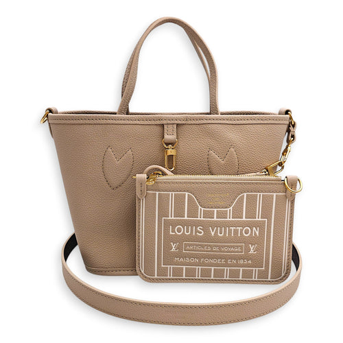 Neverfull Bandouliere Inside Out BB  Beige Crossbody Bag in Calfskin Gold hardware CL2601-18843 3