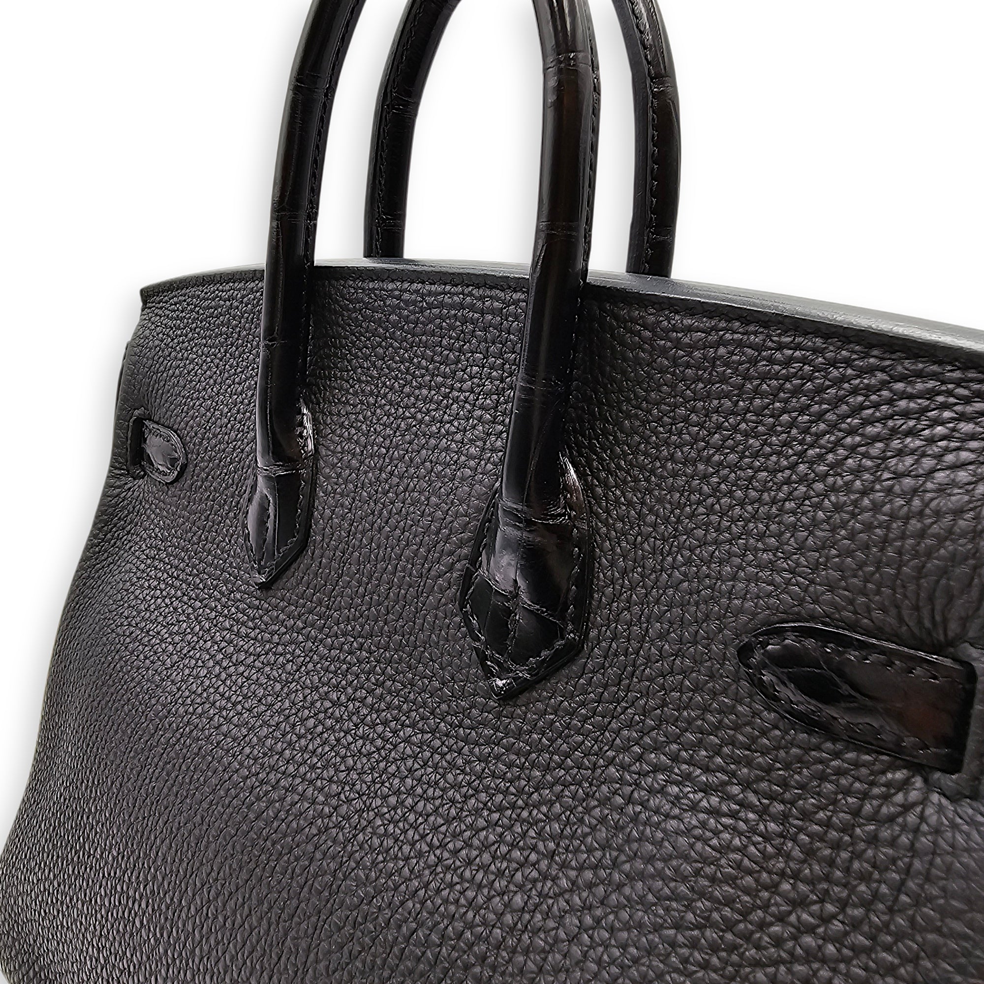 Touch Birkin  25 Black in Togo/Shiny Niloticus Rose Gold hardware CL2601-18854 10