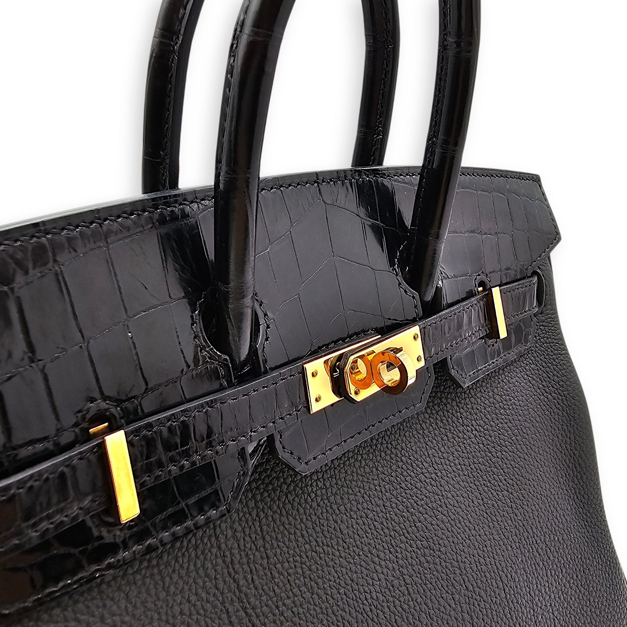 Touch Birkin  25 Black in Togo/Shiny Niloticus Rose Gold hardware CL2601-18854 7