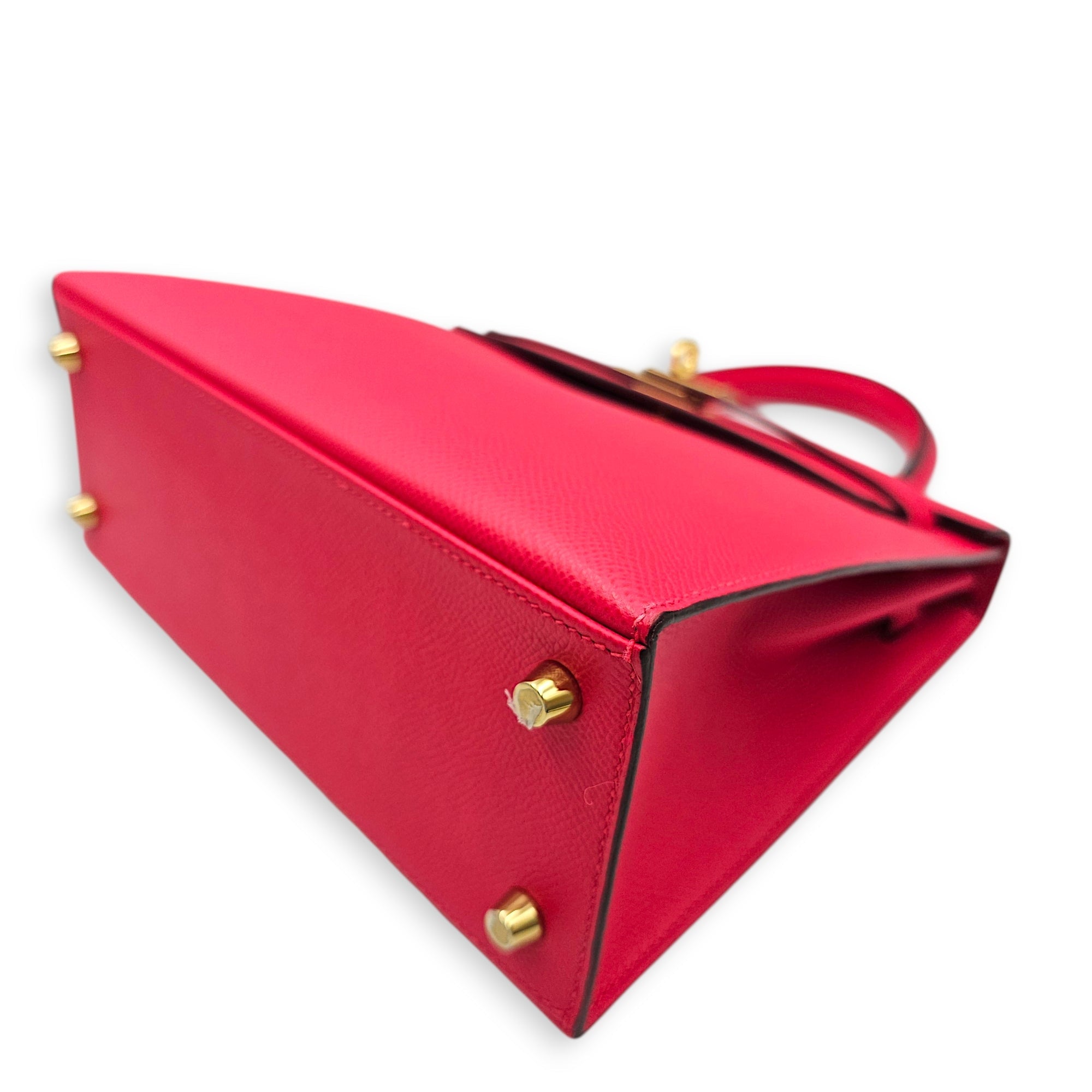 Sellier Kelly 25 Rose Extreme in Epsom Gold hardware SL2603-20326 8