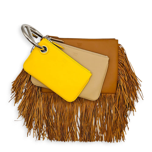 Triplette Clutch  Yellow Clutch in Calfskin Silver hardware CL2601-18864 1