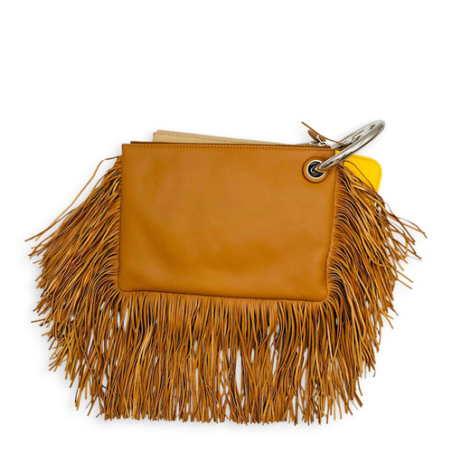 Triplette Clutch  Yellow Clutch in Calfskin Silver hardware CL2601-18864 3