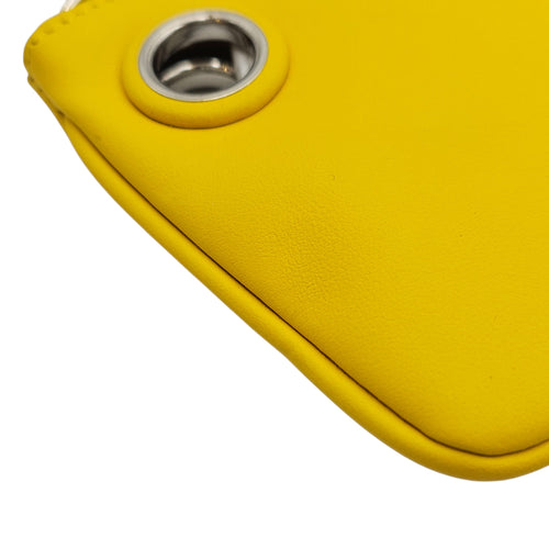 Triplette Clutch  Yellow Clutch in Calfskin Silver hardware CL2601-18864 7