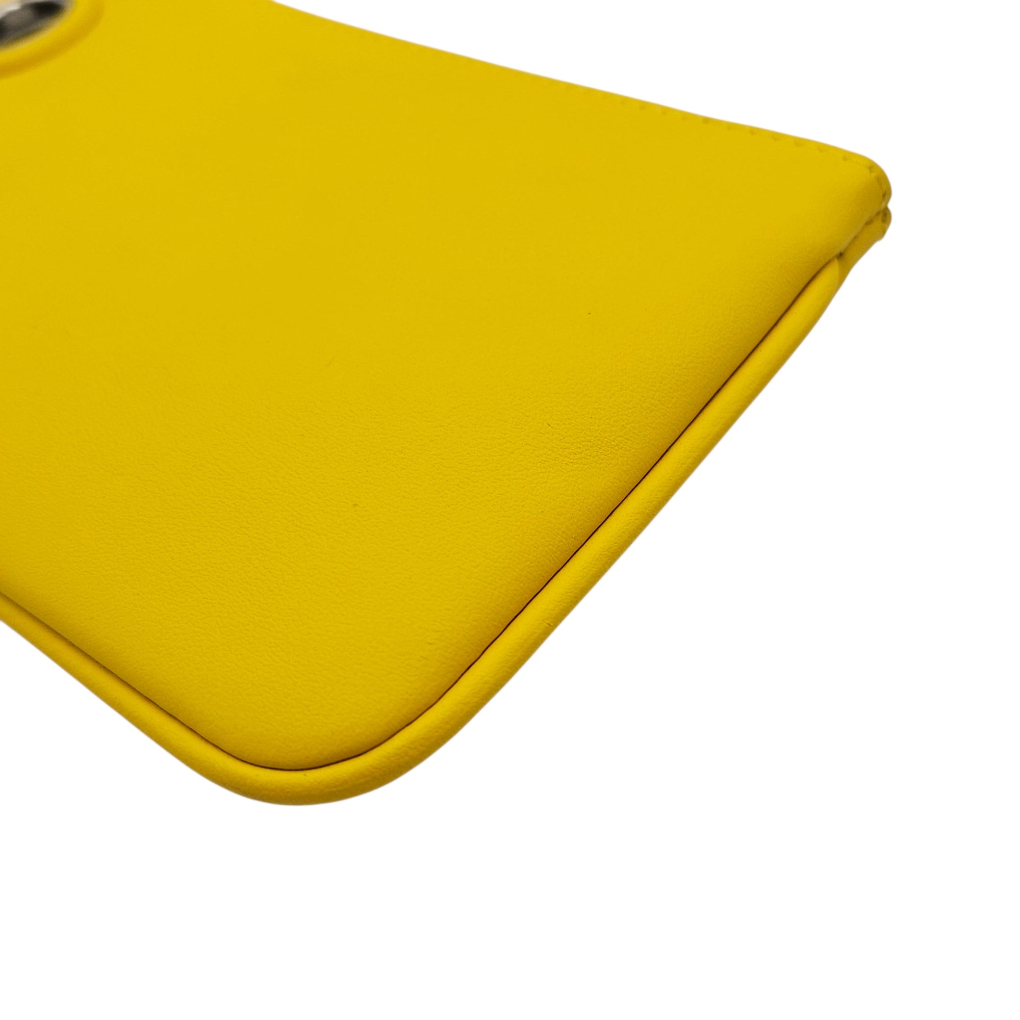 Triplette Clutch  Yellow Clutch in Calfskin Silver hardware CL2601-18864 8