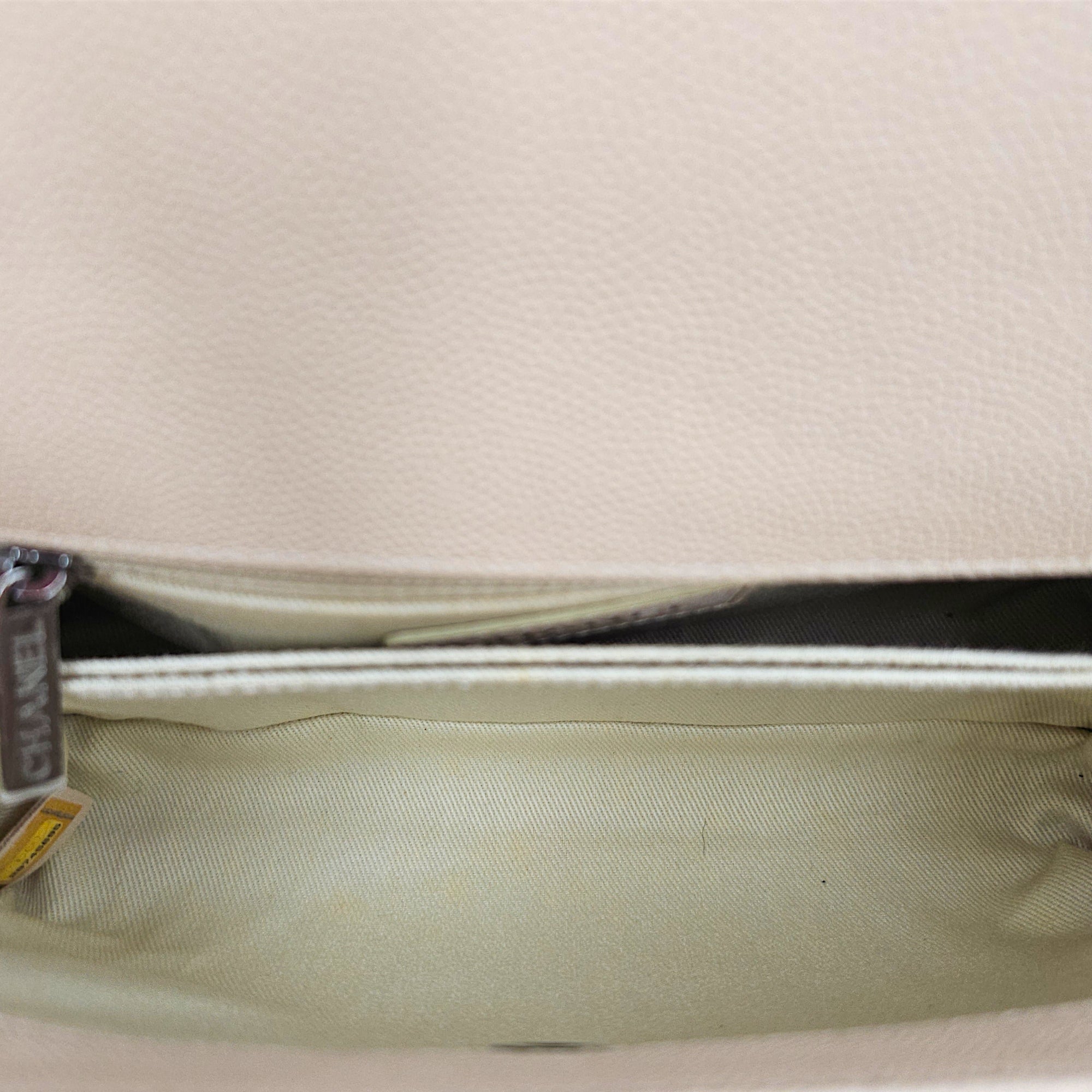 Coco Handle Chevron light beige  Beige Shoulder Bag Silver hardware CL2601-18875 6