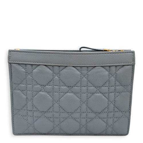 Caro Zipped Pouch with Chain  18 Blue Crossbody Bag in Lambskin Gold hardware CL2601-18884 2