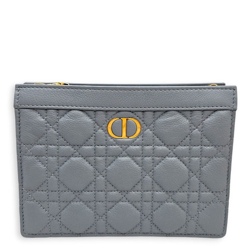 Caro Zipped Pouch with Chain  18 Blue Crossbody Bag in Lambskin Gold hardware CL2601-18884 1