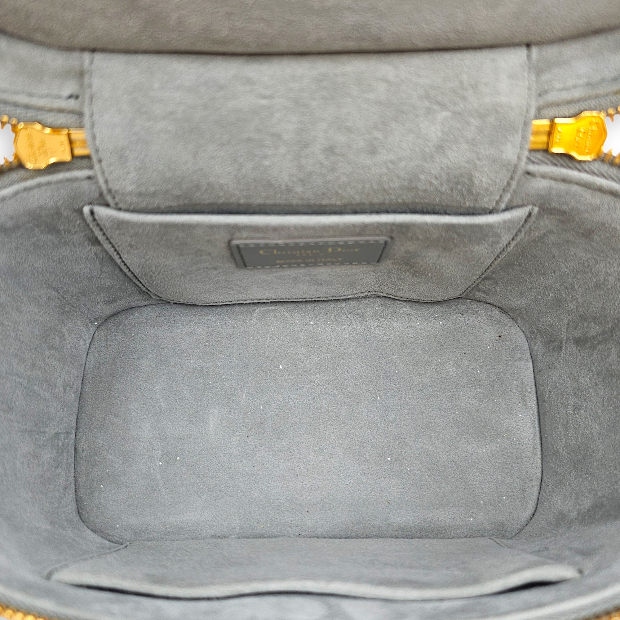 Small Dior Travel Vanity Case with Strap  Grey Vanity Bag in Lambskin Gold hardware CL2601-18886 7