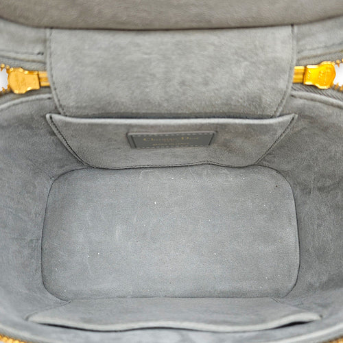 Small Dior Travel Vanity Case with Strap  Grey Vanity Bag in Lambskin Gold hardware CL2601-18886 7