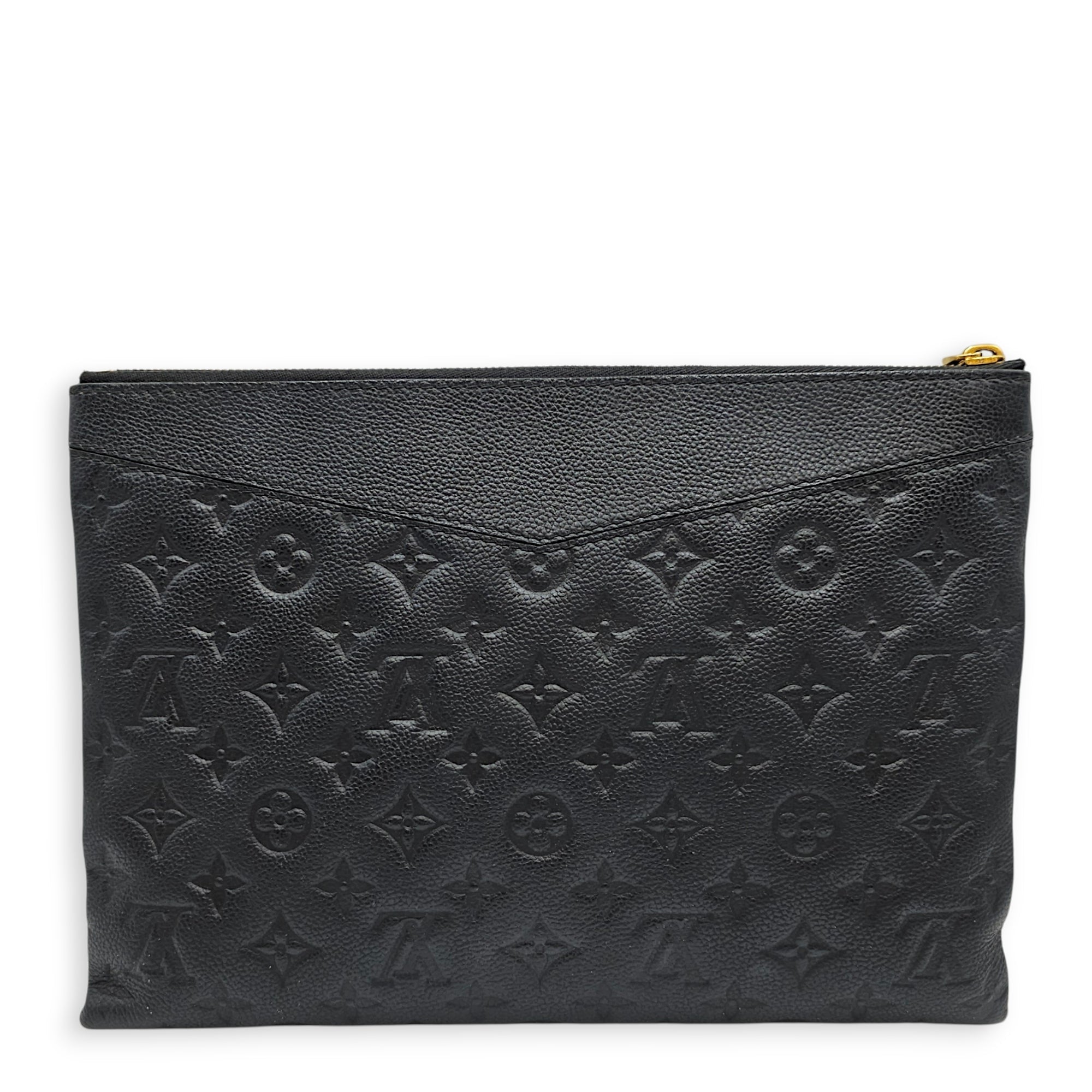 Daily Pouch  Black Clutch in Empreinte Leather Gold hardware CL2601-18891 2