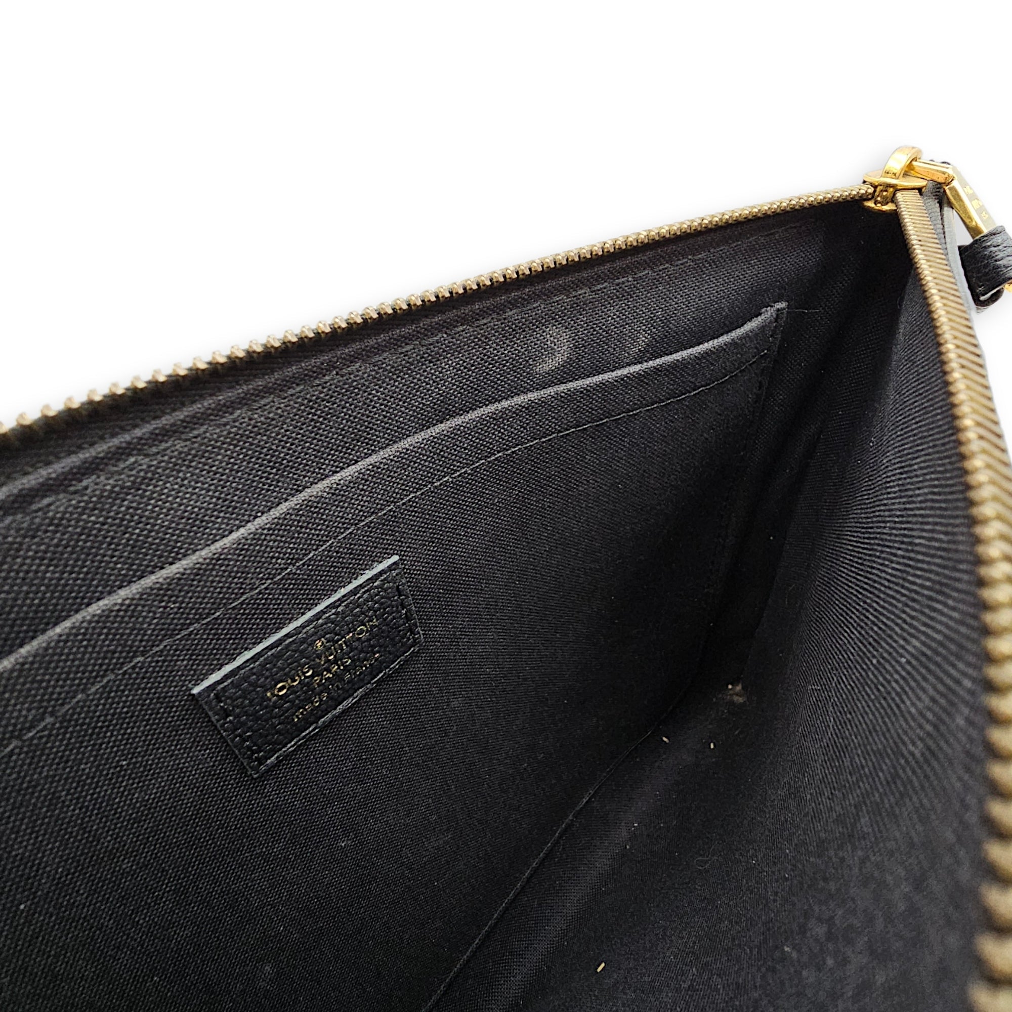 Daily Pouch  Black Clutch in Empreinte Leather Gold hardware CL2601-18891 8