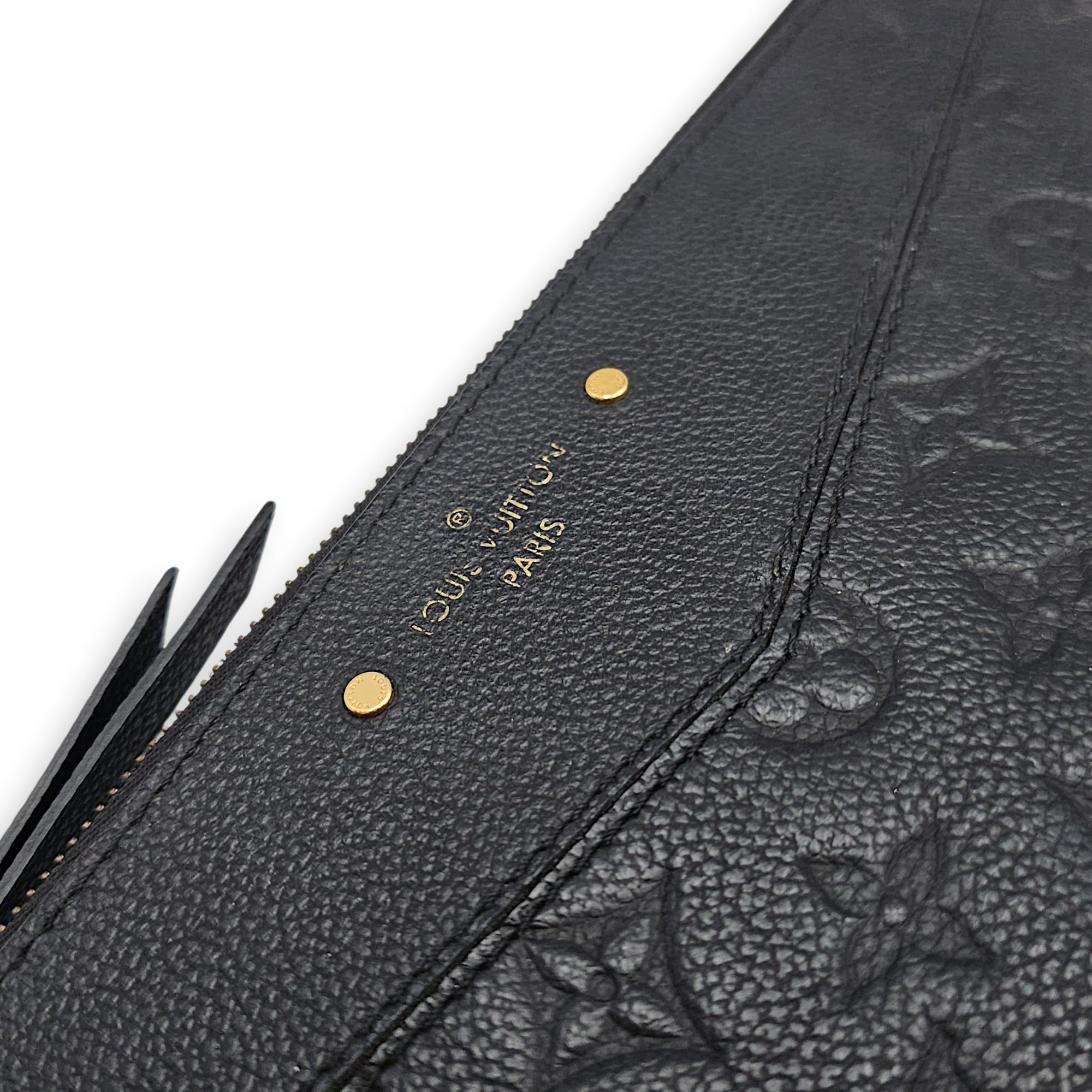 Daily Pouch  Black Clutch in Empreinte Leather Gold hardware CL2601-18891 9