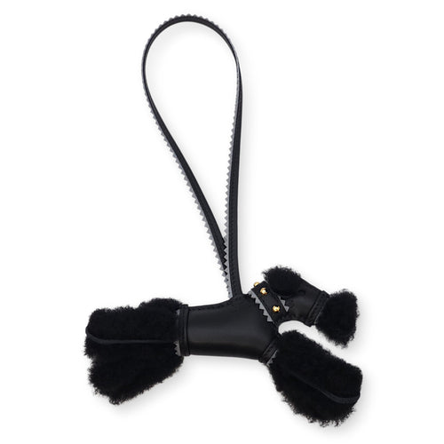 Punk Budy Charm  Black Bag Accessory in Swift Gold hardware CL2601-18896 2