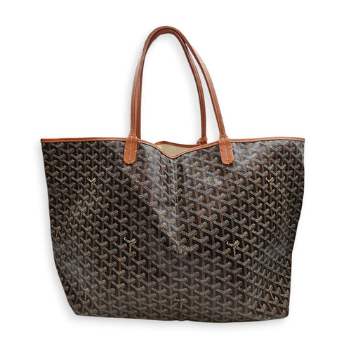 St Louis GM Brown Tote Bag in Canvas Silver hardware CL2601-18905 1