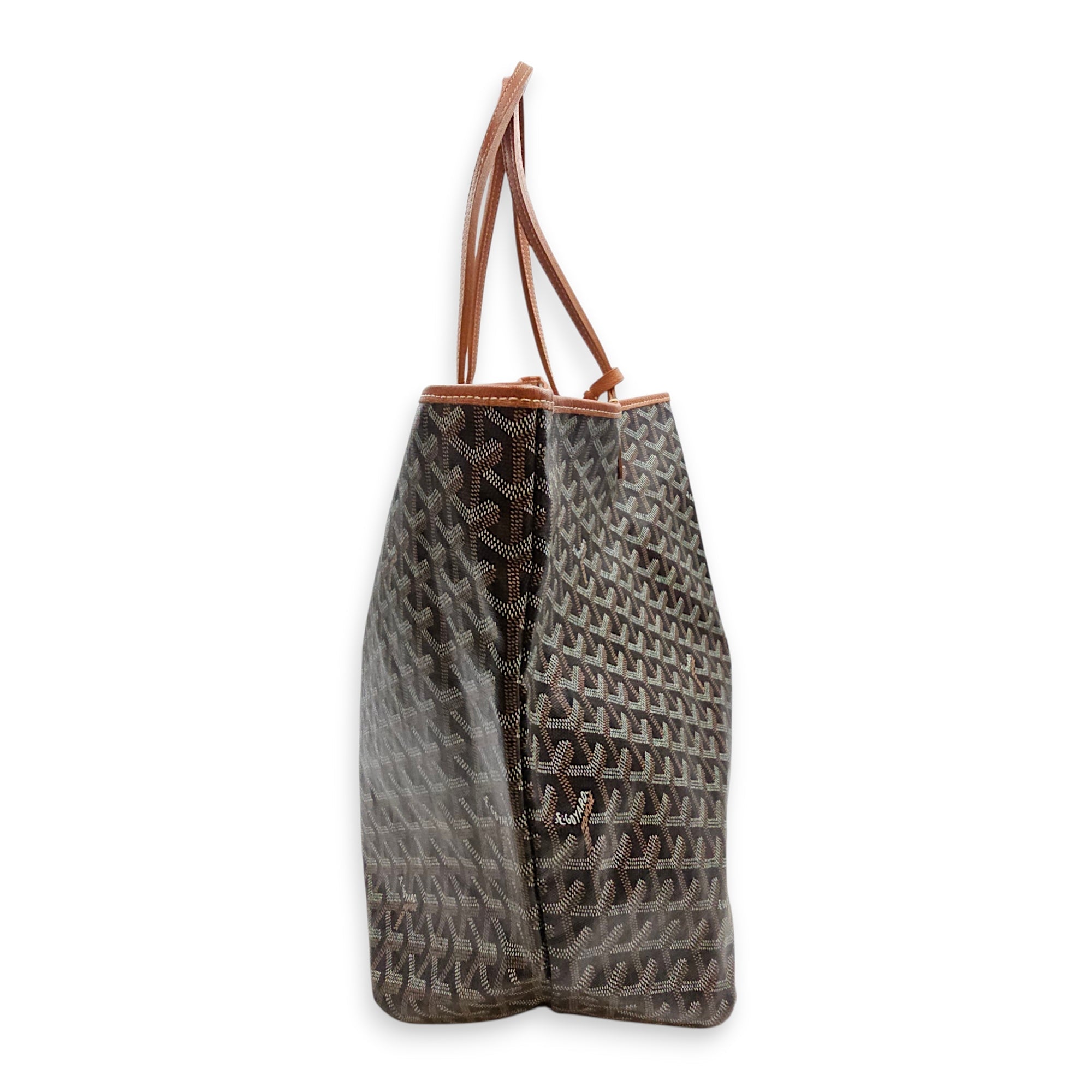 St Louis GM Brown Tote Bag in Canvas Silver hardware CL2601-18905 3