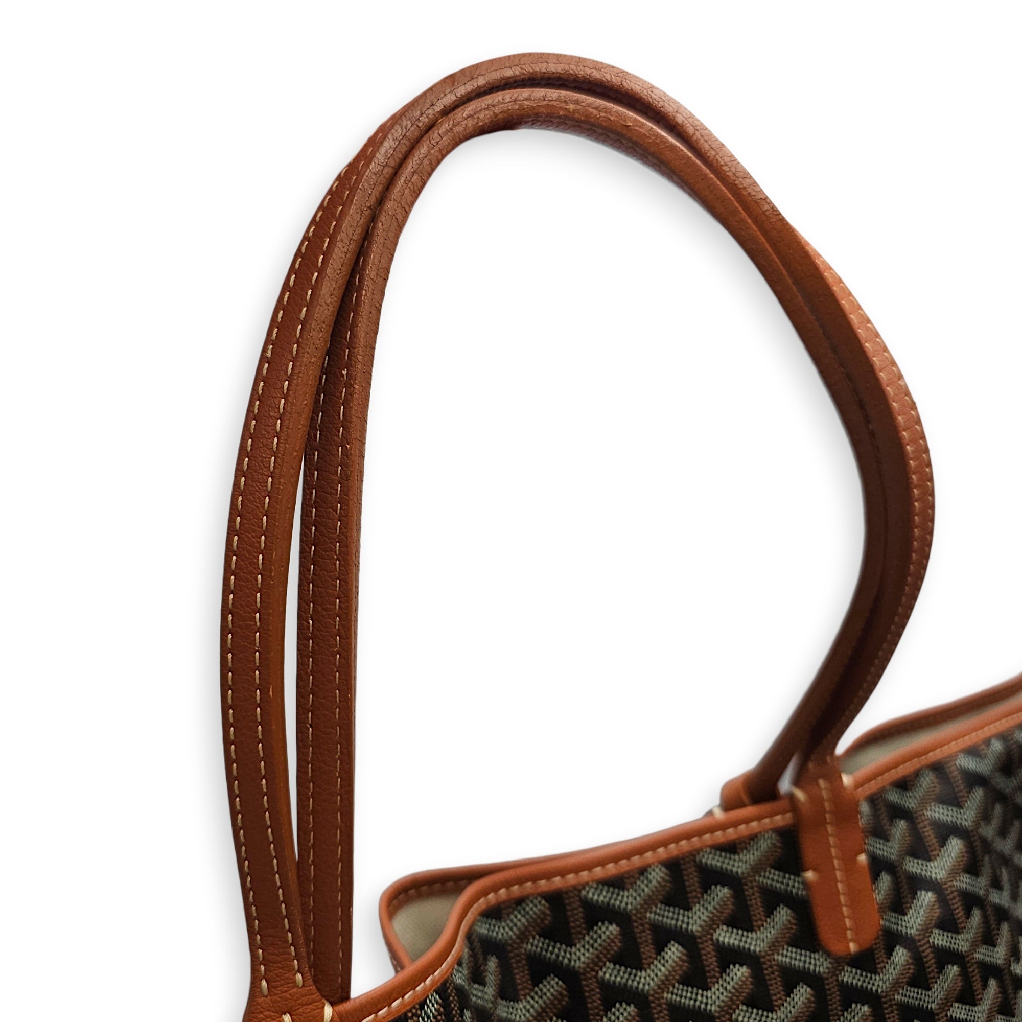 St Louis GM Brown Tote Bag in Canvas Silver hardware CL2601-18905 7