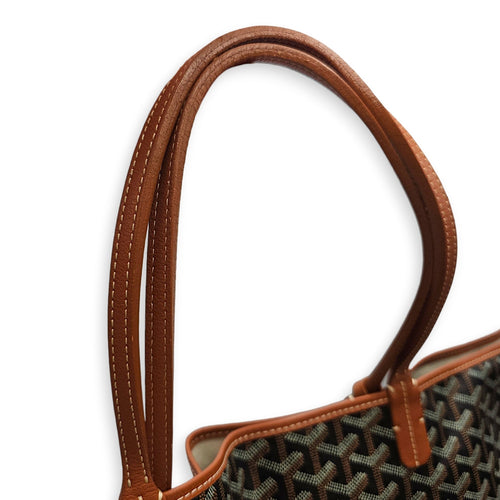St Louis GM Brown Tote Bag in Canvas Silver hardware CL2601-18905 7