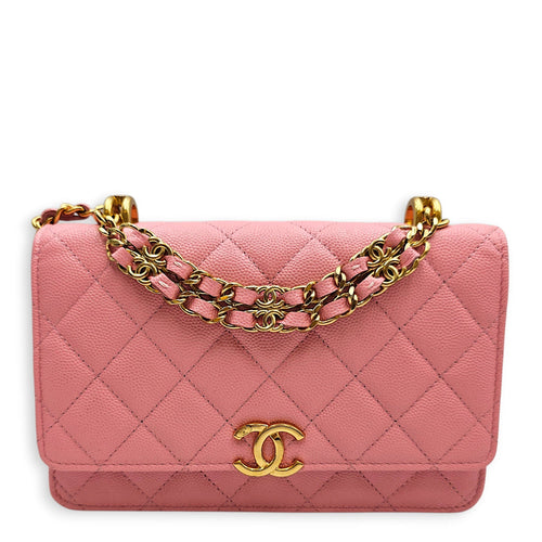 WOC  Pink Crossbody Bag in Caviar Leather Gold hardware CL2601-18906 1