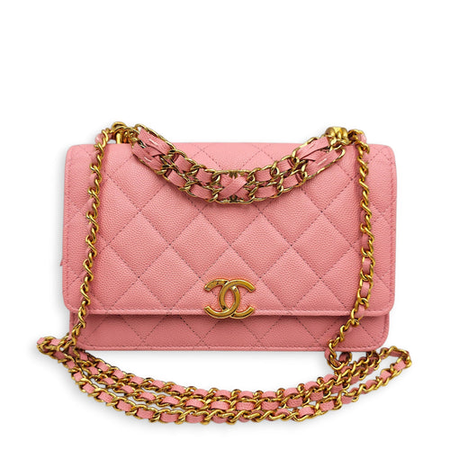WOC  Pink Crossbody Bag in Caviar Leather Gold hardware CL2601-18906 3