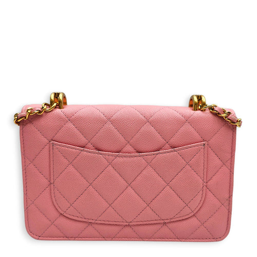 WOC  Pink Crossbody Bag in Caviar Leather Gold hardware CL2601-18906 2