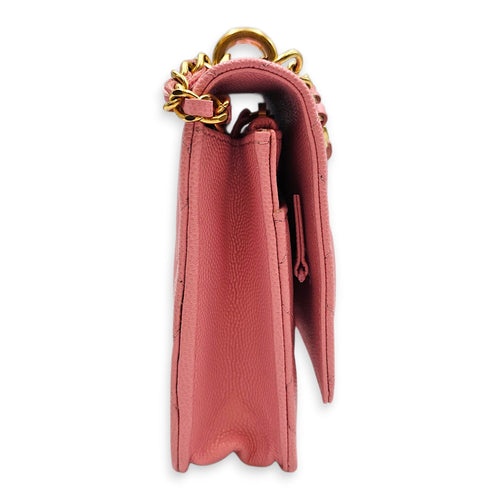 WOC  Pink Crossbody Bag in Caviar Leather Gold hardware CL2601-18906 5