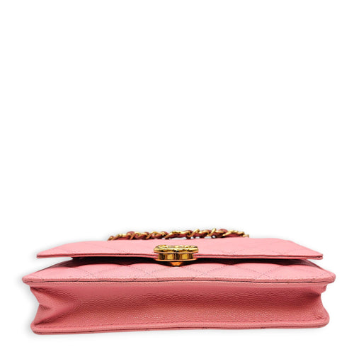 WOC  Pink Crossbody Bag in Caviar Leather Gold hardware CL2601-18906 6