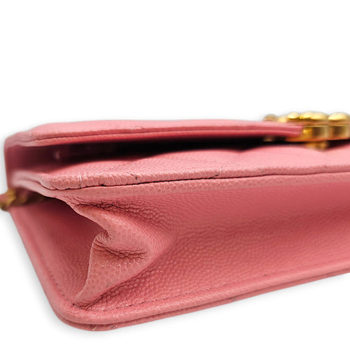 WOC  Pink Crossbody Bag in Caviar Leather Gold hardware CL2601-18906 8