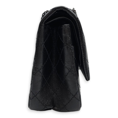 Reissue 2.55 flap 25 Black Shoulder Bag in Calfskin Ruthenium hardware CL2601-18909 5