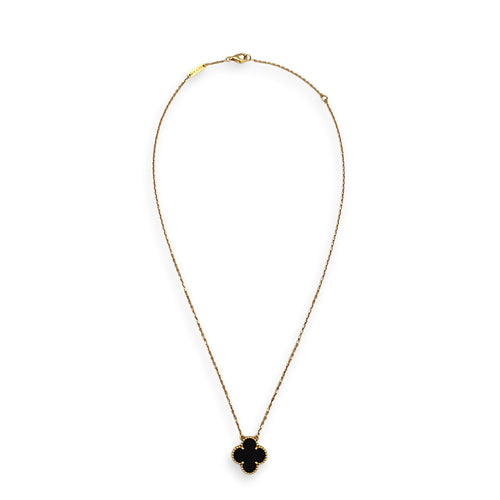 Vintage Alhambra Pendant Necklace in Black CL2601-18933 1