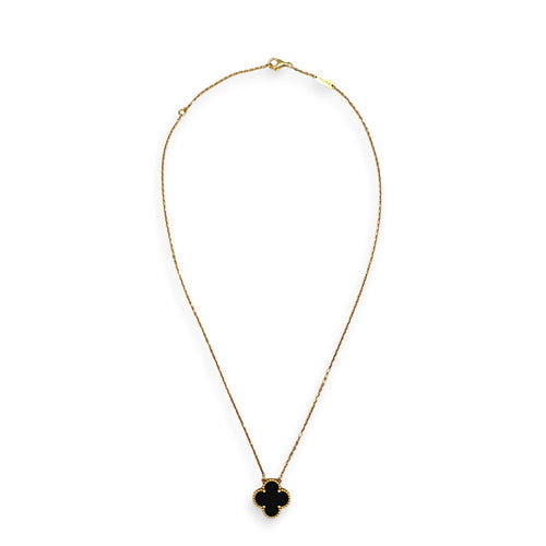 Vintage Alhambra Pendant Necklace in Black CL2601-18933 2