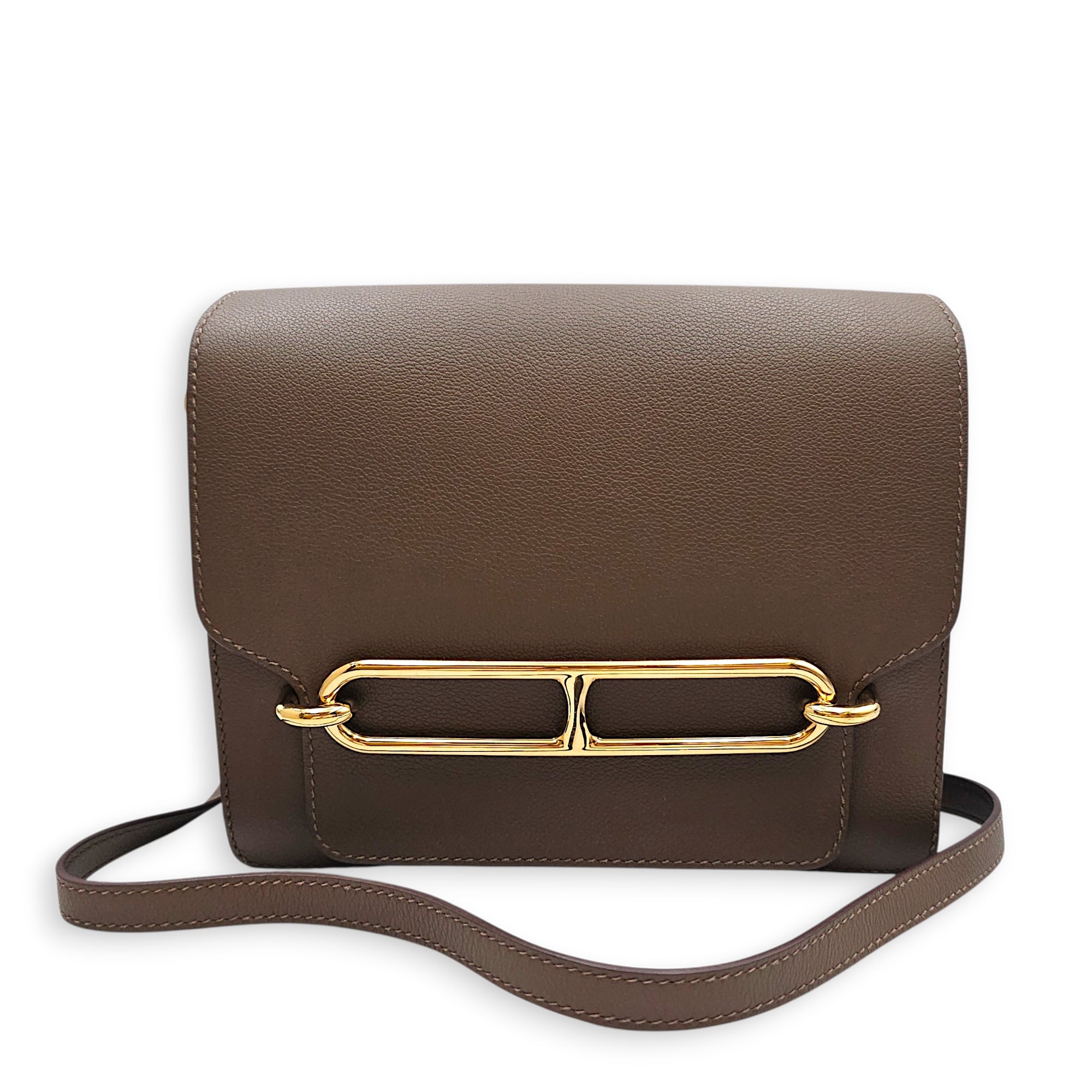 Roulis 23 Beige De Weima in Evercolor Permabrass hardware