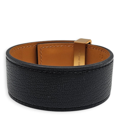 CDC 24 T2 Black Bracelet in Chevre Chamkila Rose Gold hardware CL2601-18945 2