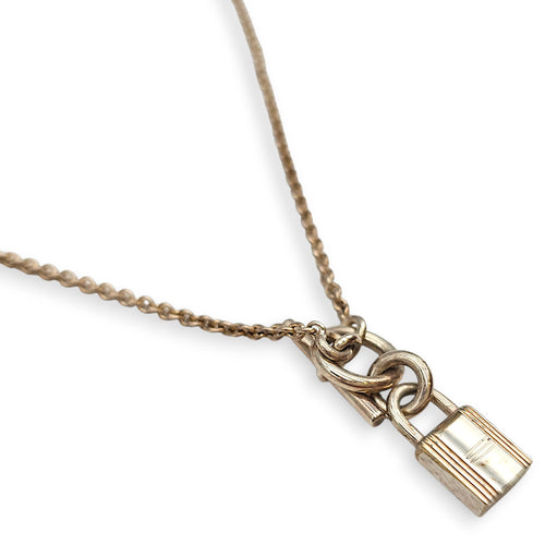 Kelly Cadena Pendant Necklace Silver hardware
