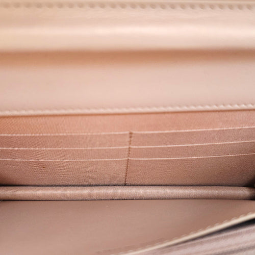 Mademoiselle WOC in Iridescent Pink Pink Crossbody Bag in Caviar Leather Silver hardware CL2601-18963 10