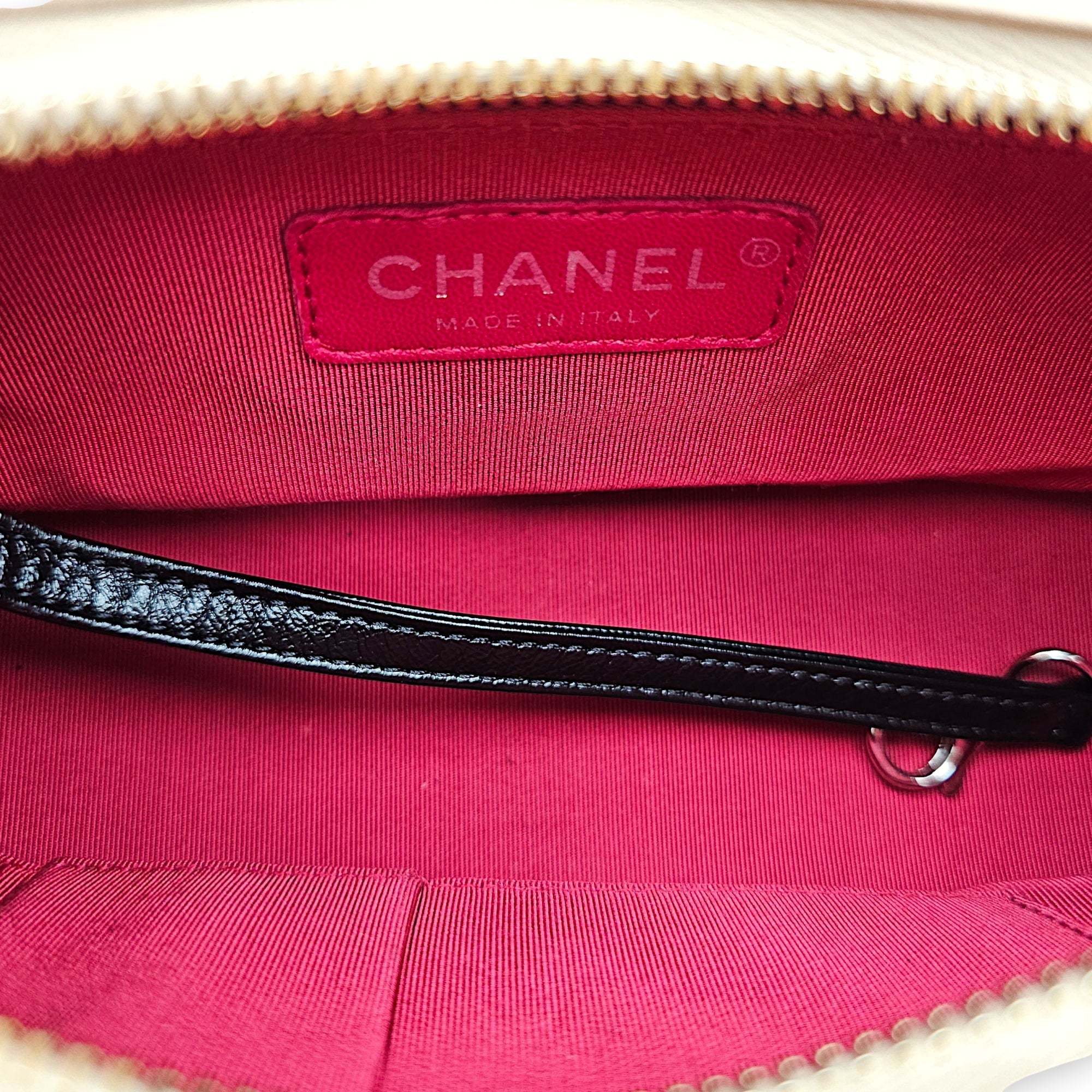 Small Gabrielle Beige Shoulder Bag in Calfskin Mixed hardware CL2601-18964 9