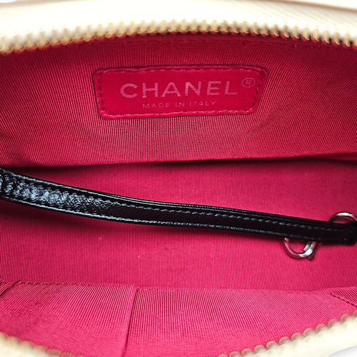 Small Gabrielle Beige Shoulder Bag in Calfskin Mixed hardware CL2601-18964 9