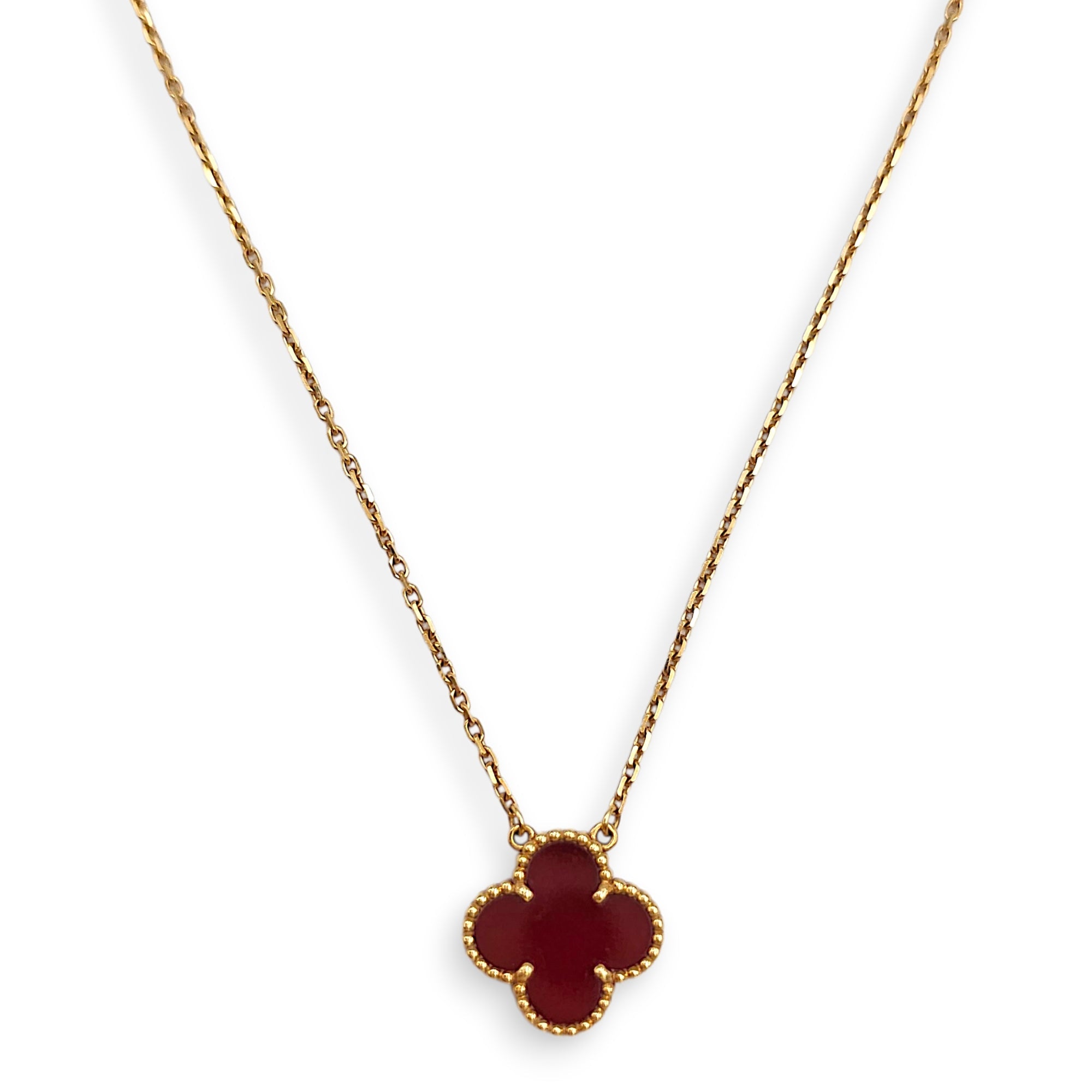 Vintage Alhambra Pendant Necklace in Red CL2601-18971 3