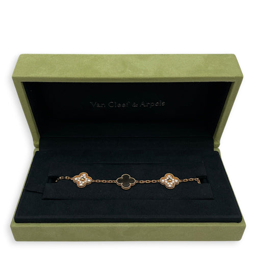 Vintage Alhambra, 5 Motifs Bracelet in Rose Gold Hardware CL2601-18974 3