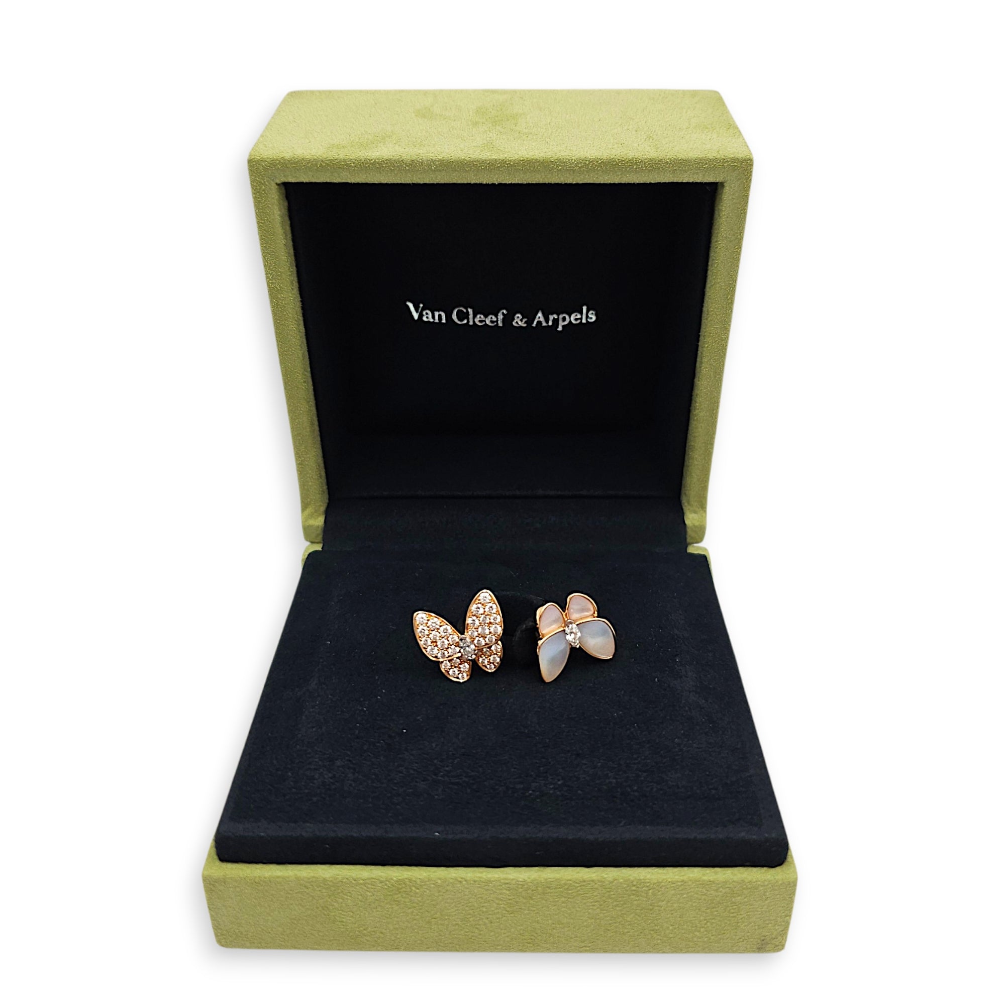 Two Butterfly Between the Finger  48 Ring in White CL2601-18975 3