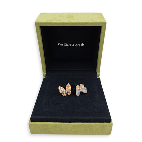 Two Butterfly Between the Finger  48 Ring in White CL2601-18975 3